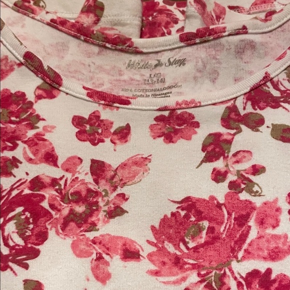 White Stag Tops - White Stag Pink and Cream Floral Top